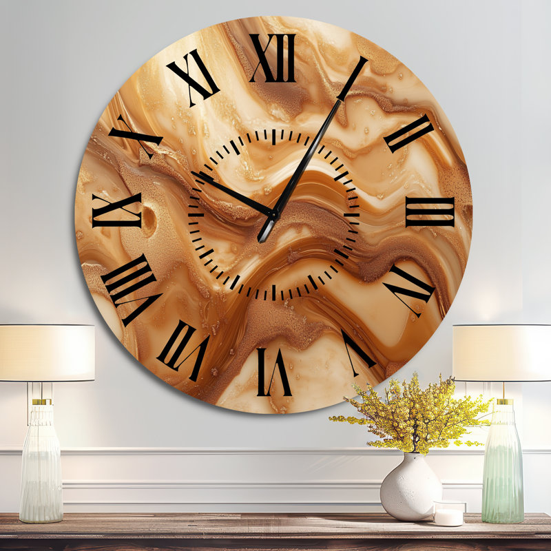 Horloge murale en métal Warm Earth, Surdimensionné