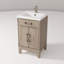 Ensemble de meuble-lavabo simple l 20 po x P 18 po, comptoir en acrylique et robinet-115685676