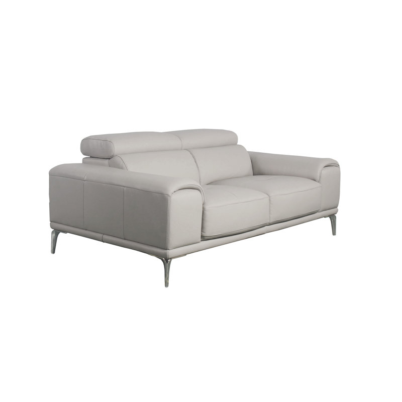 Devin 69" Square Arm Loveseat, Gray