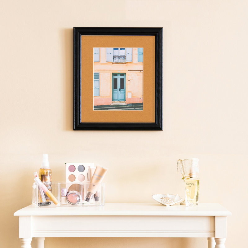 Wood Matte Picture Frame with Mat, Amber