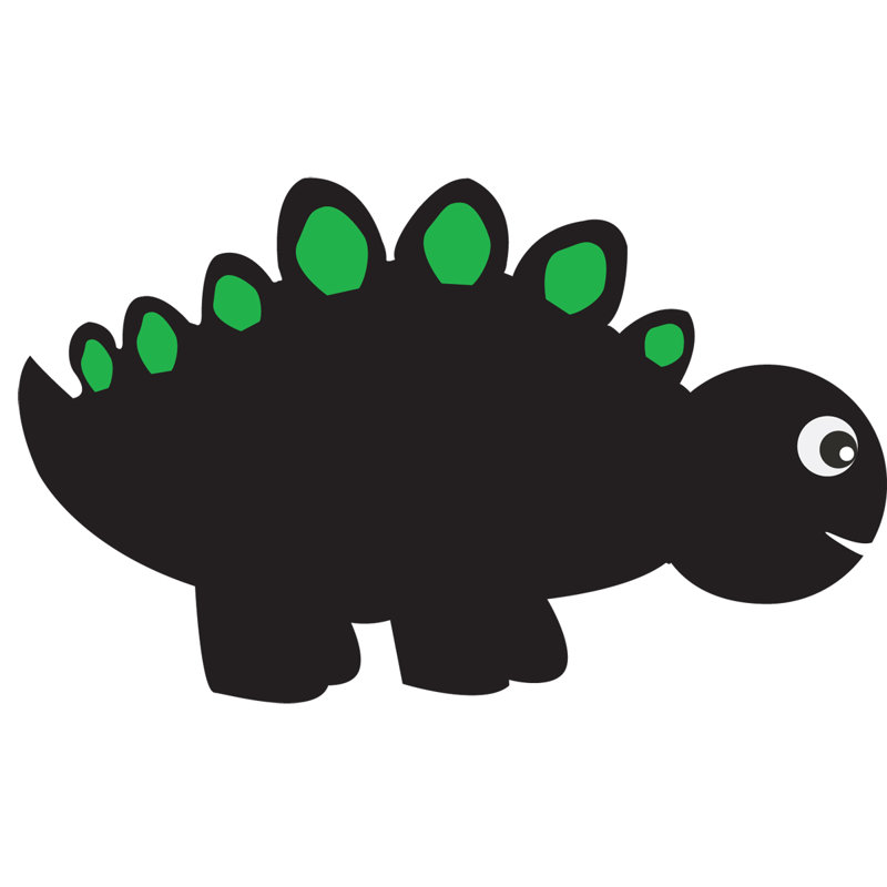 Tableau noir 1,19 pi x 1,96 pi Chalk It Up Dinosaur