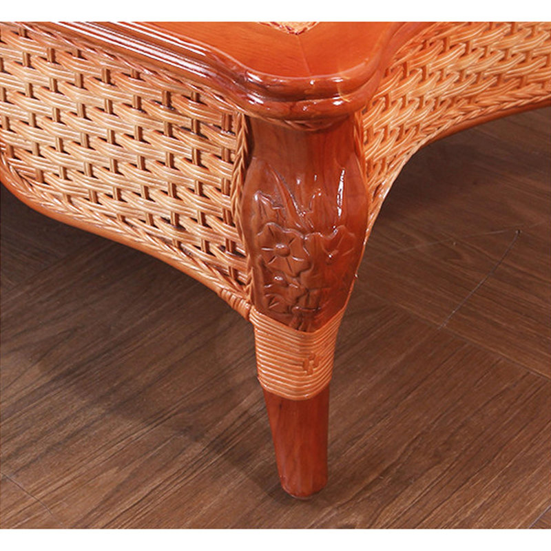 Chaise longue simple en rotin pour l'intérieur, Orienté vers la gauche