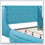 Upholstered Platform Bed Storage Velvet Bed With Wingback Headboard And 1 Big Drawer,2 Side Storage Stool-398041179