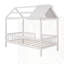 Lit simple en bois avec clôture-731880508