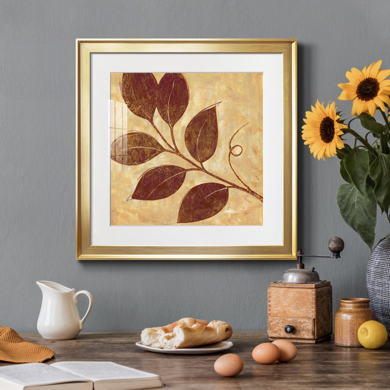 Marsala Moment III - Reproduction d'art sur papier encadrée, Papier encadré doré, H 30,5 po x l 30,5 po x P 1,5 po