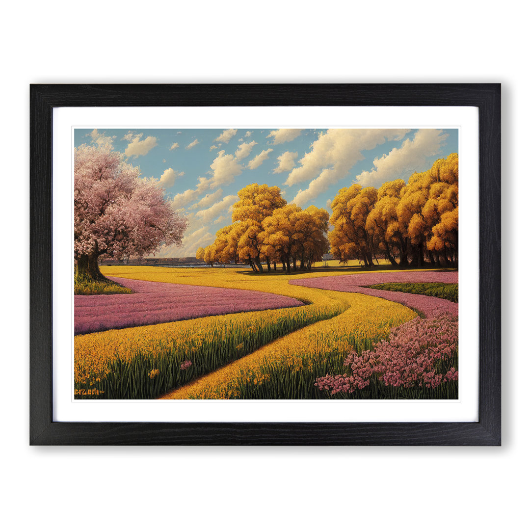 Spring Landscape Meadow - Single Picture Frame Print