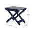 Table d'appoint pliante d'extérieur patinée en bois-1005283394