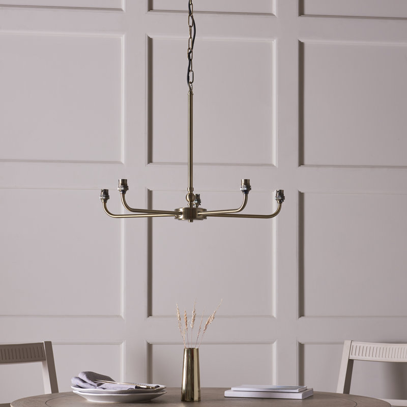 Abdulkader 5 - Light Chandelier, Pink, Brass