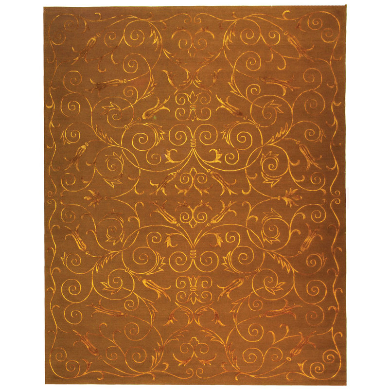 Tapis floral noué à la main Honora, Rectangle 10 pi x 14 pi