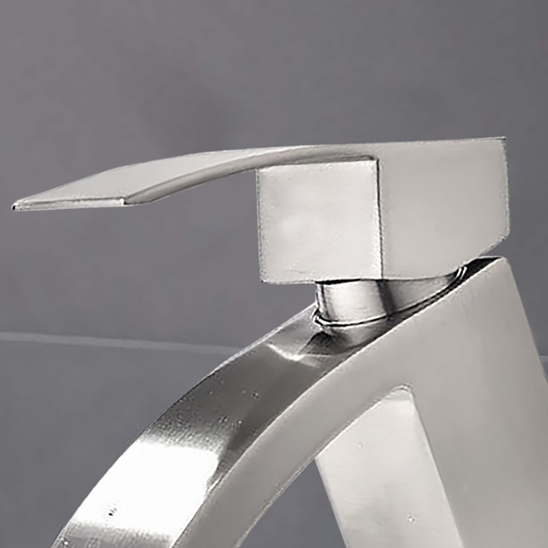 Robinet de salle de bain à un trou, Nickel brossé