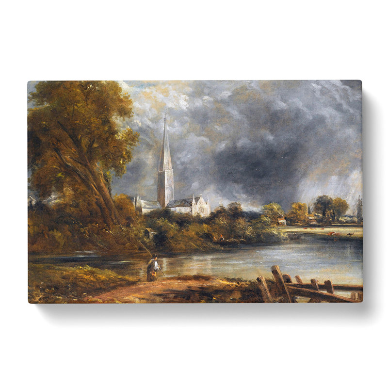 Salisbury Cathedral Vol.2 by John Constable - Wrapped Canvas Painting, 35cm H x 50cm W x 3cm D