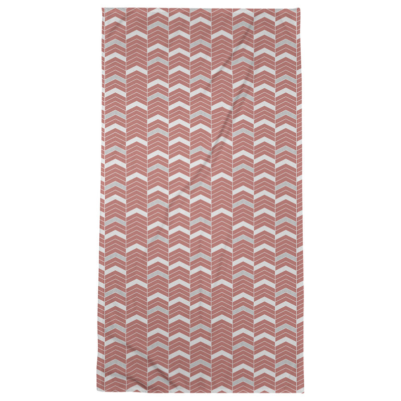 Stephenie Beach Towel, Red/Light Gray