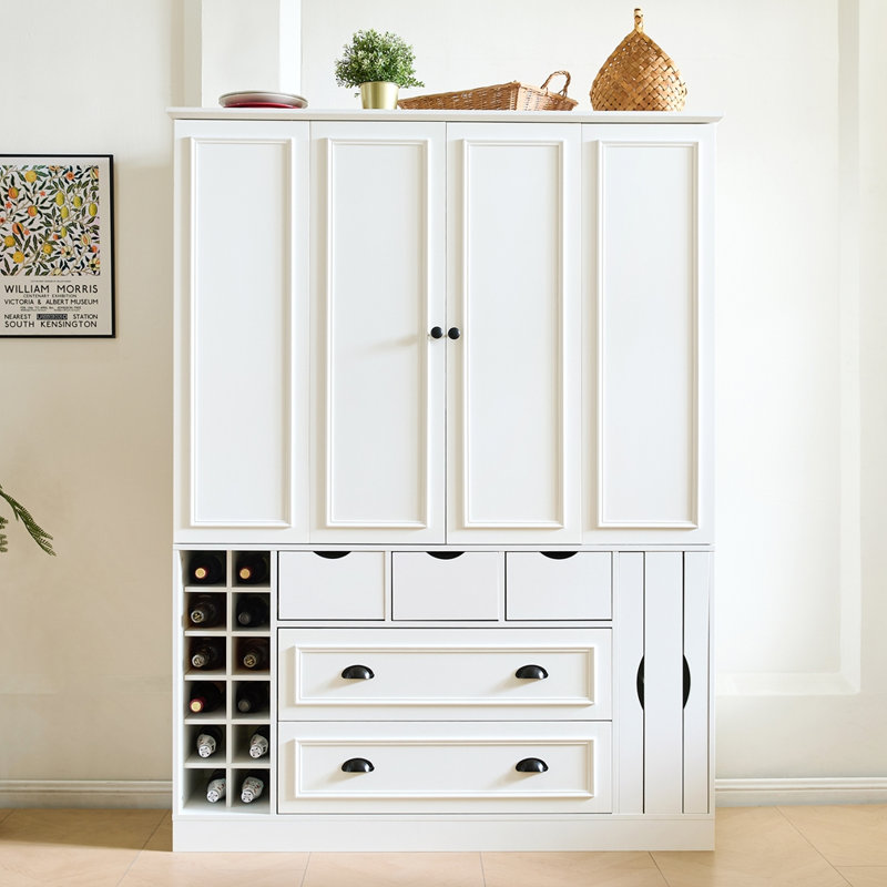 Farmhouse 71''H Large Kitchen Pantry, White