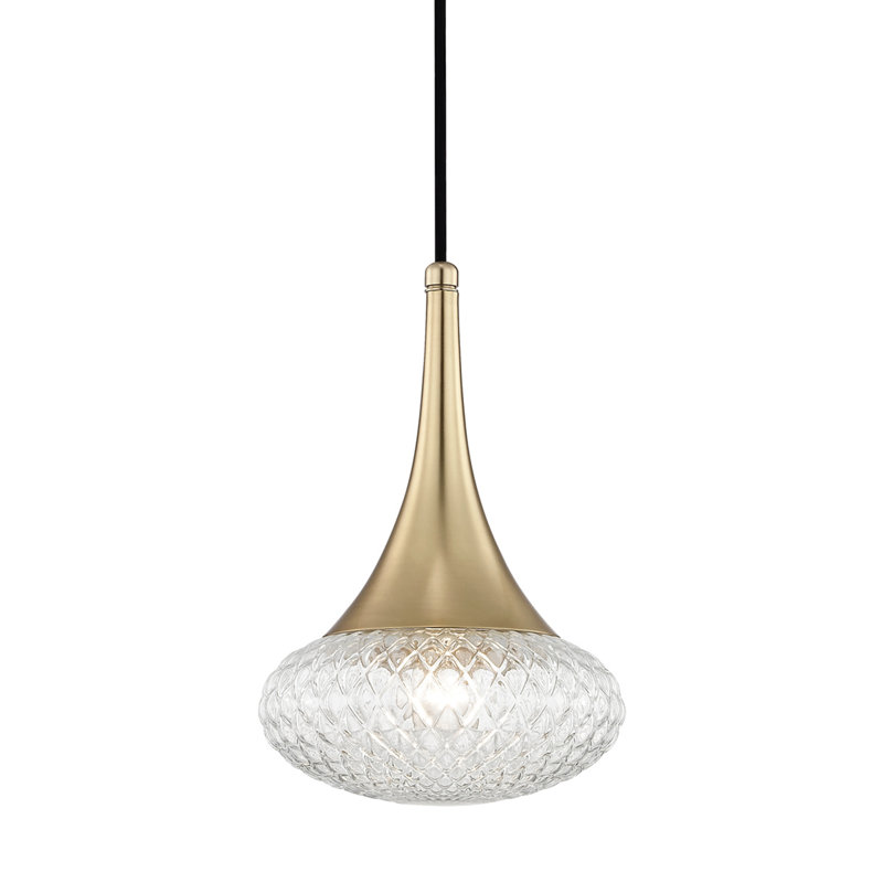 Bella 1 - Light Single Pendant, Aged Brass