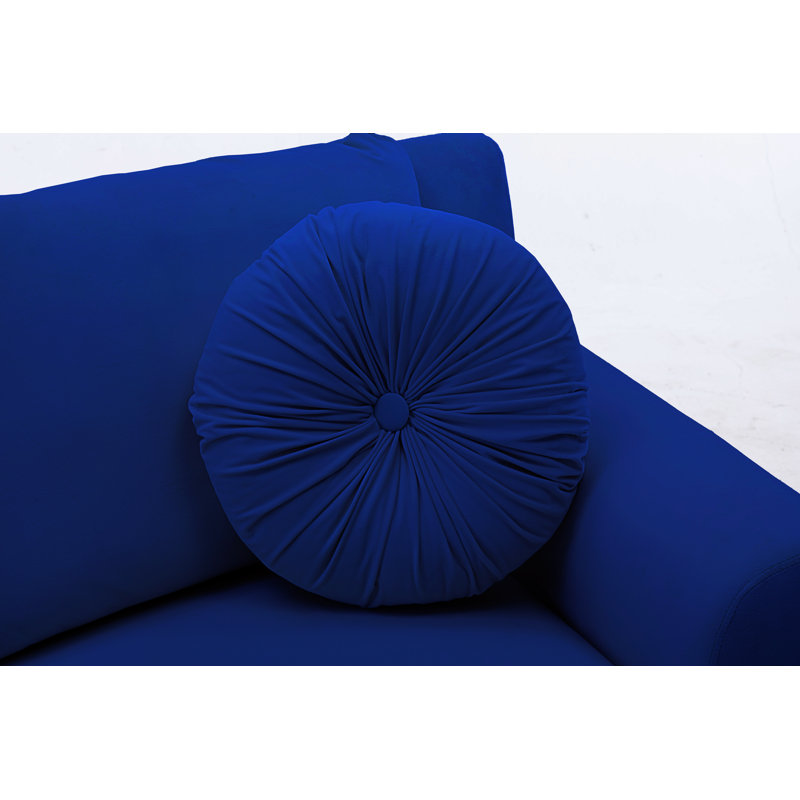 Velvet Curved Sectional Symmetrical