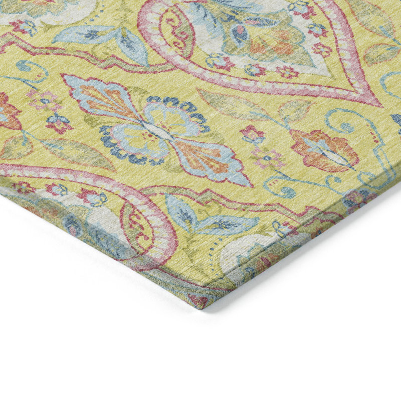 Tapis bohème intérieur / extérieur lavable à la machine Husby ACN2207, Rectangle 1 pi 8 po x 2 pi 6 po