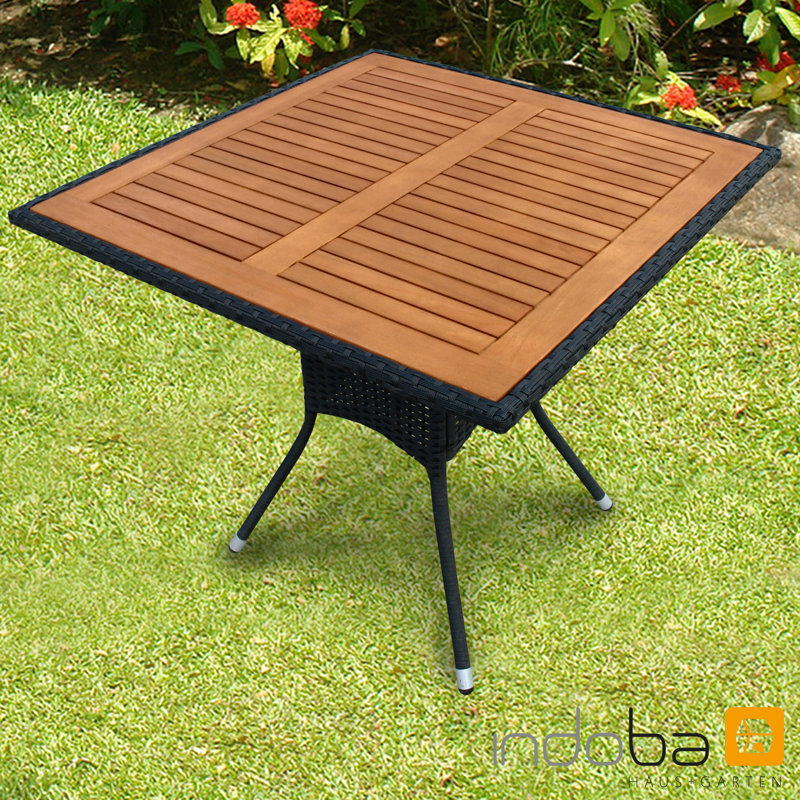 Kylemore Square Metal Outdoor Dining Table , 85cm cm W 85cm cm D, Black