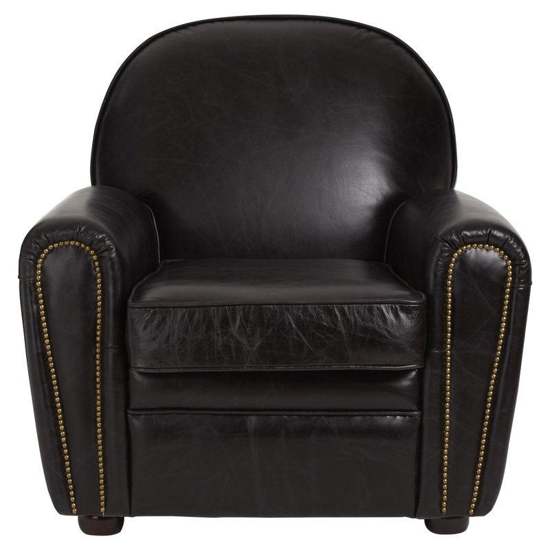 Elliana Leather Armchair, Black