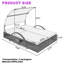 Double chaise longue d'extérieur à structure en acier - Lit de jour inclinable réglable à 5 positions avec auvent incurvé et table d'appoint cachée pour la piscine, la terrasse ou le jardin-830403193