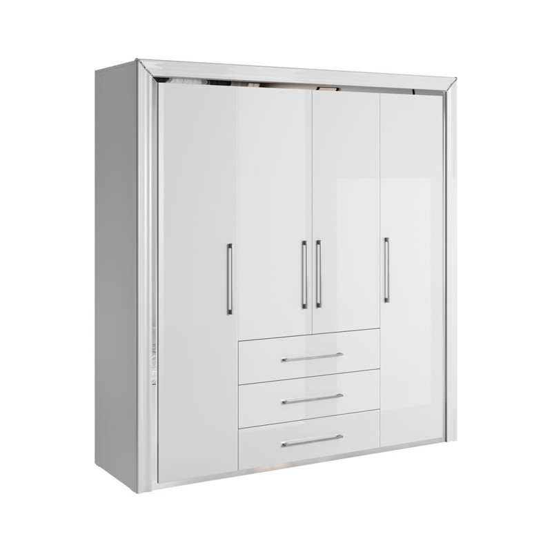 Monsalve 4 Door Manufactured Wood Wardrobe