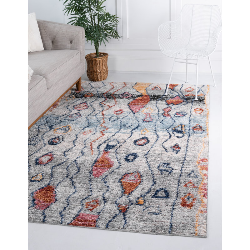 Geometric Indoor Rug, Rectangle 5'1" x 8'