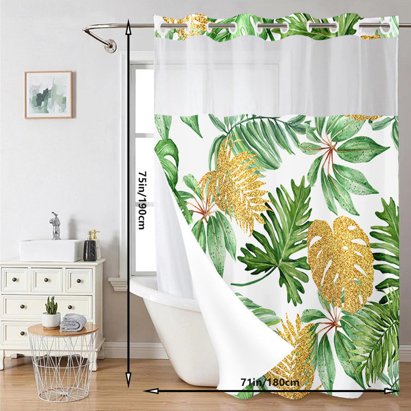 Rideau de douche à double couche