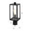 Lampadaire extérieur noir Allson 15 pouces