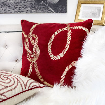 Canale Embroidery Indoor/Outdoor Throw Pillow