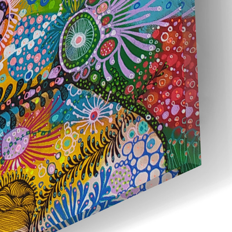 «Thought Cloud» par Noemi Ibarz, art mural en verre acrylique, H 12 po x l 16 po x P 0,13 po
