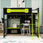 Lit mezzanine avec bureau, tablettes, lumières DEL et ports USB-1554816055