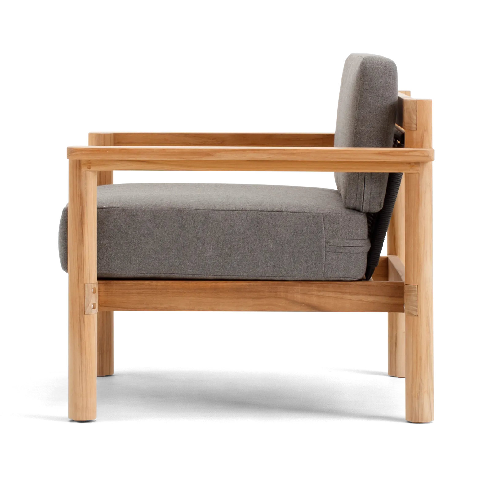 Haven Teak Outdoor Lounge Chair , Sunbrella® Cushions Included, Sunbrella Greystone
