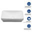 Lavabo de salle de bain semi-encastré en céramique blanche 19 po x 12 po - Conception de comptoir vasque | Idée de cadeau-122712251