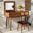 43.5"Vanity Set with Flip-top Mirror and Stool, Dressing Table with Three Drawers and storage space