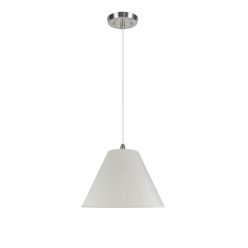 Luminaire suspendu pour 2 lumières unique Ricardo, Blanc cassé, H 12 po x l 16 po x P 6 po
