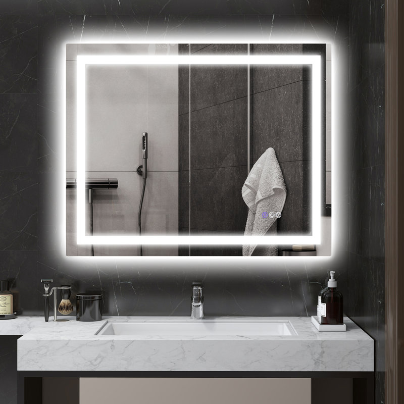 LED Bathroom Mirror with Lights, 39.4" x 31.5"