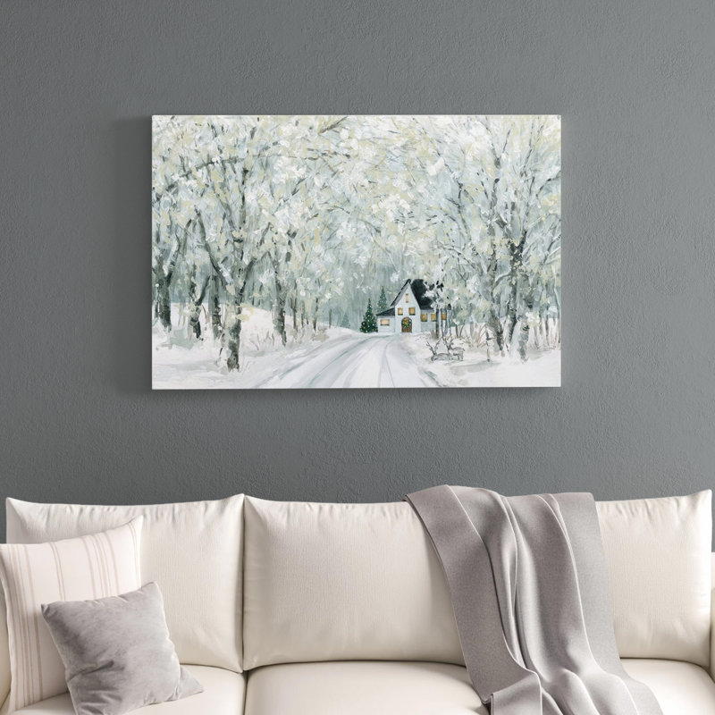 Christmas Lane - reproduction sur toile tendue, H 24 po x l 36 po x P 1,5 po