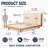 Queen Size Solid Wood Bed Frame with Upholstered Headboard, Platform Bed, No Box Spring Needed, 800LBS Heavy Duty Support, Scandinavian Style