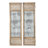 2 Piece Brown Metal Relief Tree Wall Decor with Louvered Design Set, 15"W, 52"H