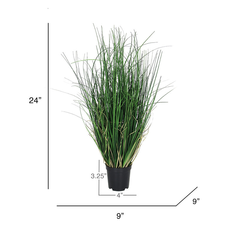 Oignon artificiel en pot, H 24 po x l 9 po x P 9 po