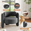 Chaise d'appoint moderne en chenille (ensemble de 2), chaise de salon rembourrée de style Mid-Century-2014569172
