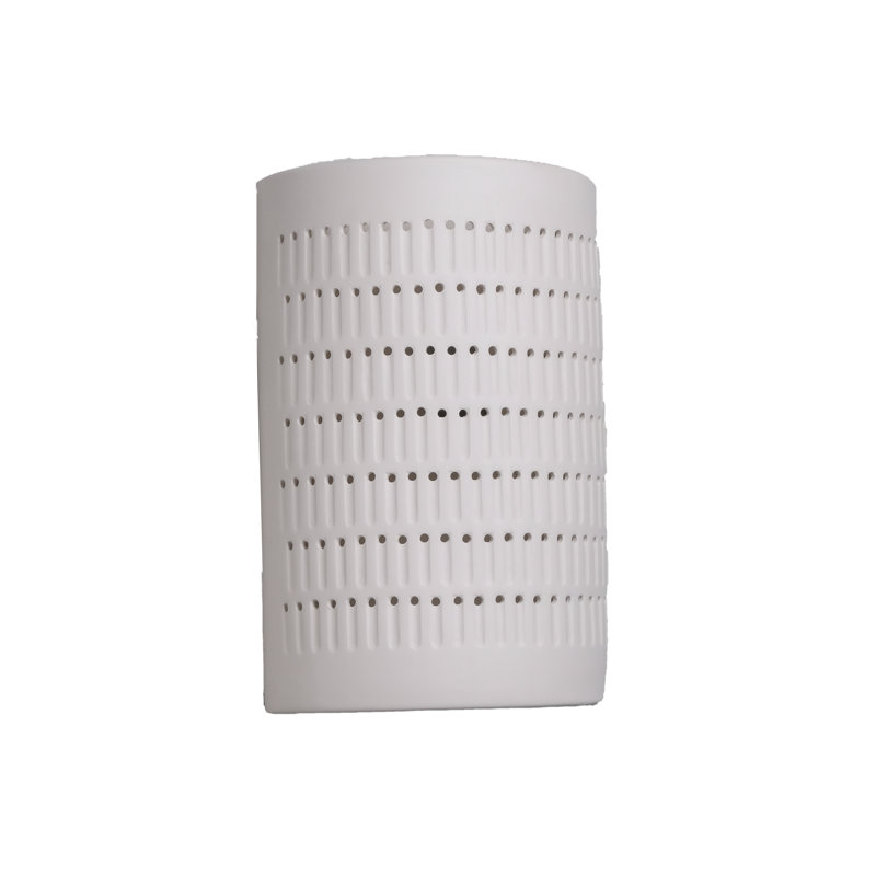 Carely Ceramic Outdoor Wall Light, LED Bulb Included, White, 15" H x 10" W x 5" D