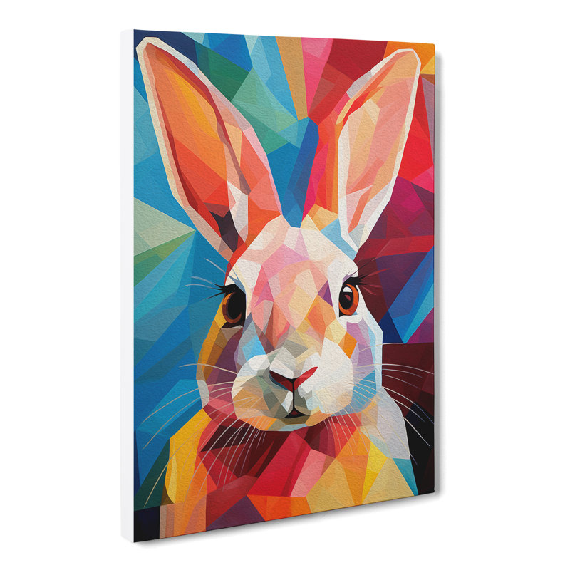 Rabbit Cubism - No Frame Print, 76cm H x 50cm W x 3cm D