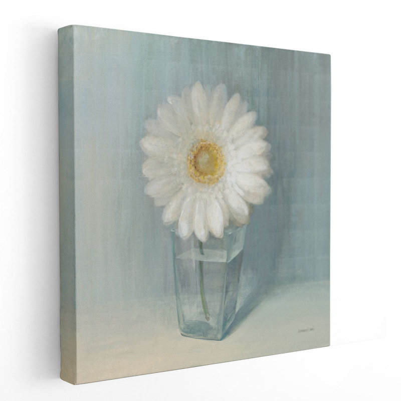 «Simple White Daisy», reproduction d'art sur toile, H 12 po x l 12 po
