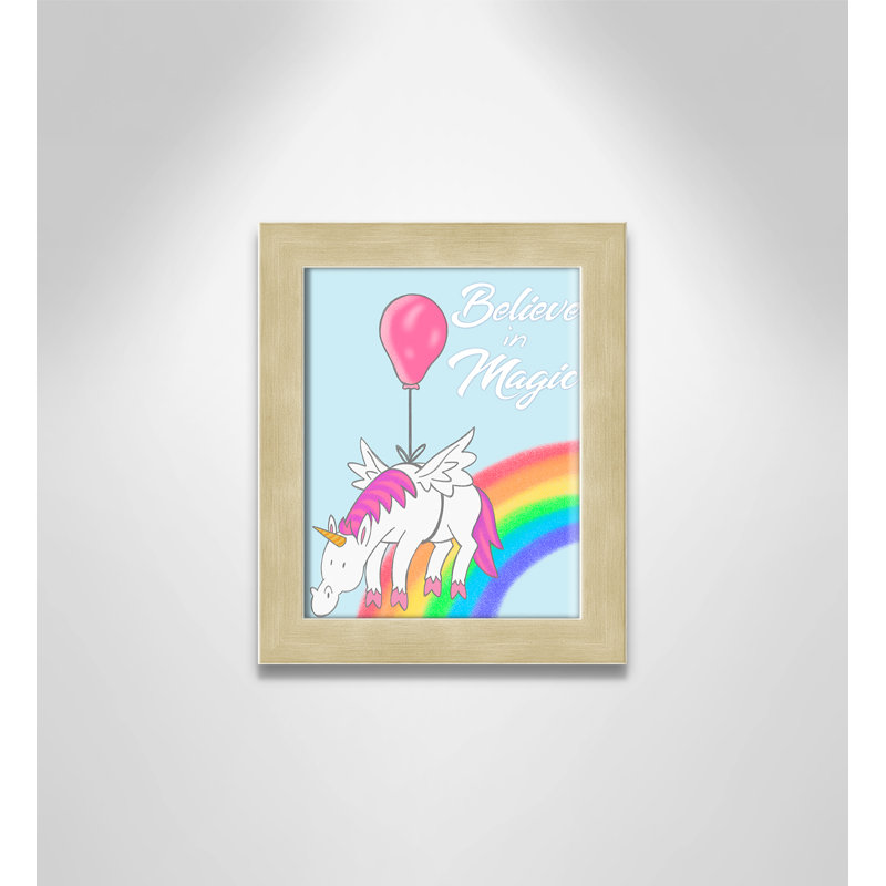 Believe in Magic 1, impression sur papier, H 10 po x l 8 po x P 0,6 po, Encadré plat champagne