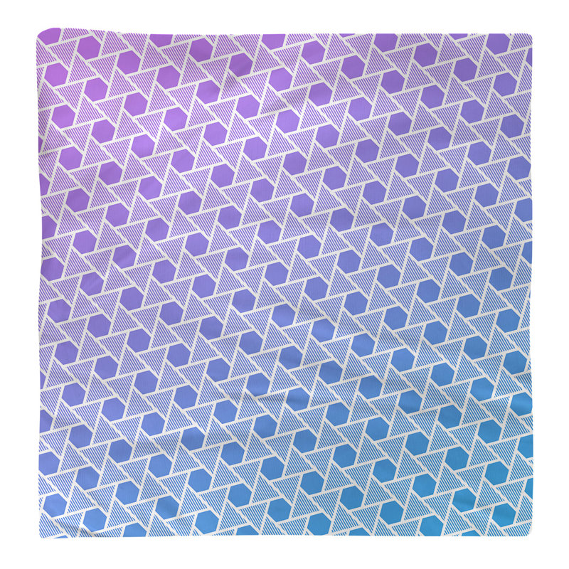 Serviette triangles hexagonals Mcguigan, H 10 po x l 10 po x P 0,1 po, Mauve / Bleu, Coton