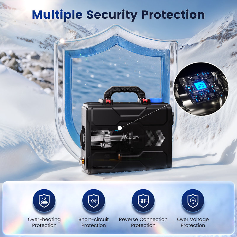 Upgraded 8KW Diesel Heater, 6L Toolbox 2S Plus Portable Diesel Air Heater All in One 110V/12/24V with App Control, Wireless Temperature Sensing, CO Alarm and Altitude Mode for RV Garage Camper