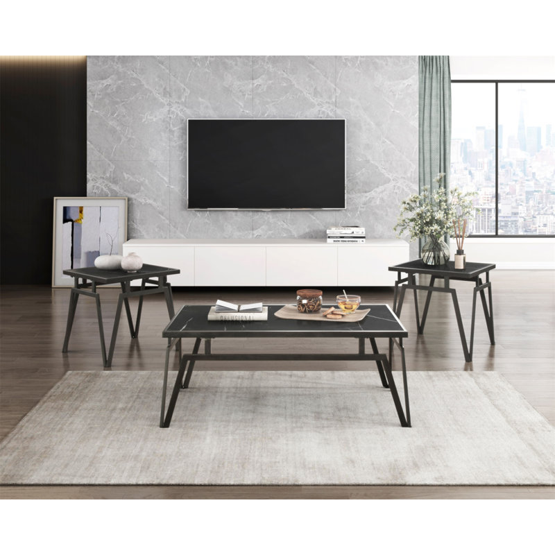 Ensemble de tables d'appoint 3 pièces Modern Modern