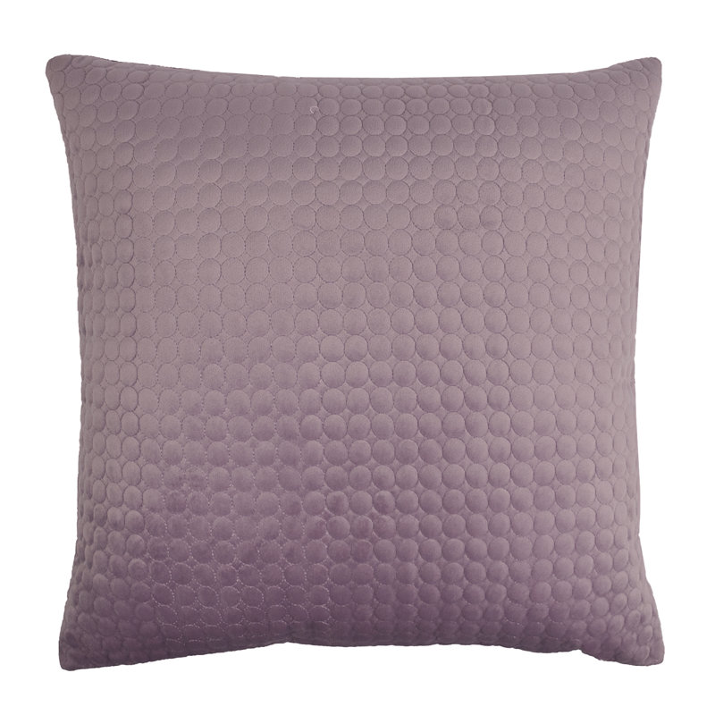  Embroidered Circle Velvet Throw Pillow, Lavender