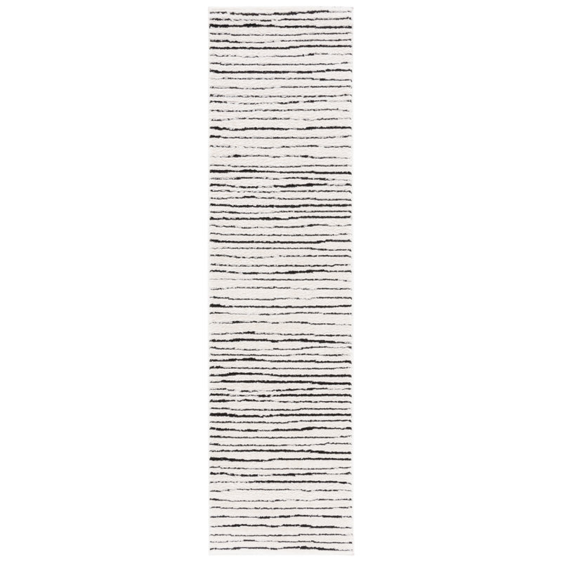 Tapis rayé Simrita Performance, Tapis de couloir 2 pi 2 po x 12 pi