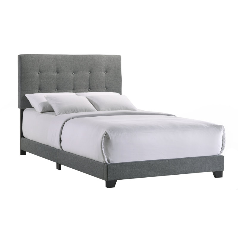 Blarney Tufted Upholstered Low Profile Standard Bed, Full